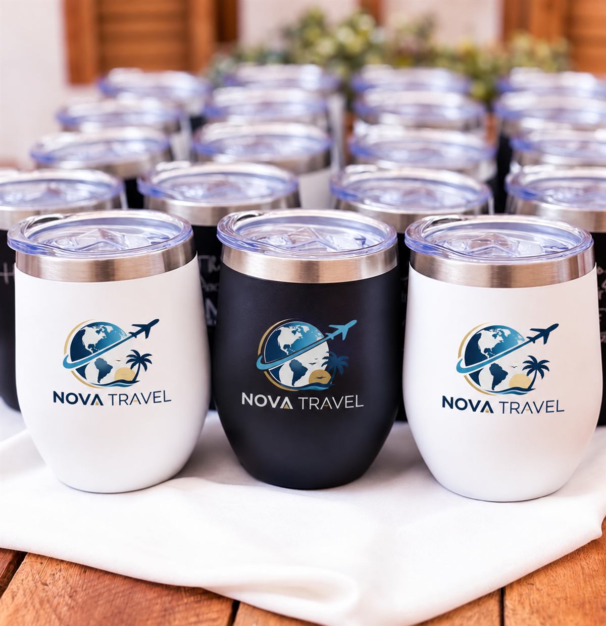 Vasos térmicos personalizados con grabado para Nova Travel